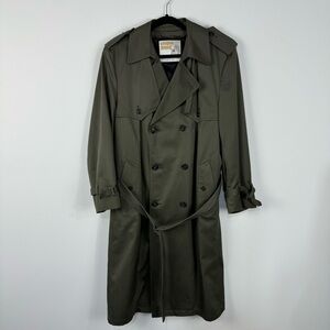 London Fog Towne Green Trench Coat Longline Detective Nancy Drew Minimalist
